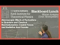 Macroscopic Effects of Fluctuations in Quantum Classical Electrodynamics Mauro Antezza