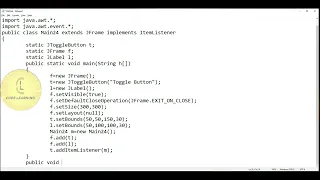 Java Swing class JToggleButton - add ItemListener CodeLearning
