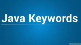 Keyword java tokes part 1 java programming language