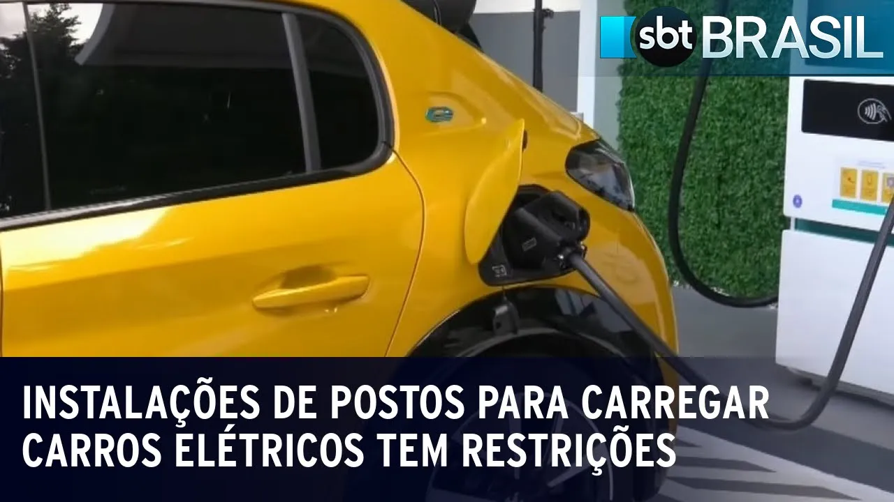 Instalações de postos para carregar carros elétricos tem restrições | SBT Brasil (19/07/23)