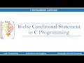 if-else Statement in C Programming
