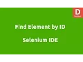 Selenium IDE Find Element by ID