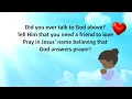 Did You Ever Talk To God Above |  kwscm