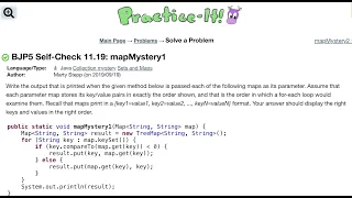 Java Practice It Self-Check 11 19 mapMystery1 collection mystery sets and maps