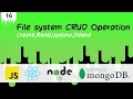 16 File system CRUD Operation node js complete course for beginners