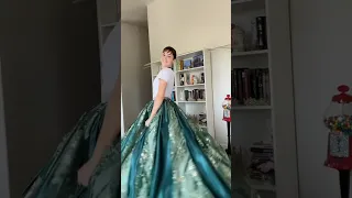 GRWM Anna Frozen Cosplay Costume ballgown dress
