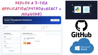 Deploy 3-Tier App to Azure Python Flask React MongoDB with GitHub Actions Step-by-Step