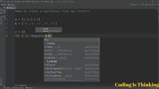 Python 3 - Convert two lists into a dictionary Example Programs English