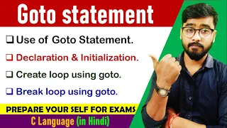 goto statement in c language goto statement with Practical by Rahul Chaudhary