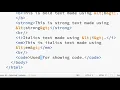 Complete Introduction to HTML5 - Text formatting Elevated