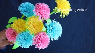 how to make paper flower stick paper craft diy paper flower