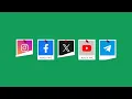 Best FREE Social Media Icons Pack 2026 Green Screen PNG