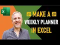 How to Make a Weekly Planner in Excel Weekly Schedule Template