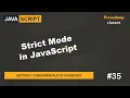 Strict Mode in JavaScript Fundamentals of JavaScript A Complete JavaScript Course