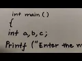 Adding two integers in C programming