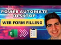 Power Automate Deskop - How To Fill Data From Excel To Web Form Full Tutorial