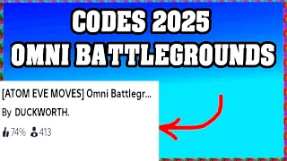 Omni Battlegrounds Codes 2025 Roblox
