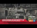 Tyler road shut down after gas leak caused by utility truck crash