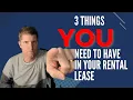 Rental Agreement Template 3 things you need to have in your rental lease