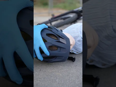 Helmet Hair or Skull Fracture? 🚴‍♂️🤕 #ambulance #paramedic #emergency #firstaid #summer