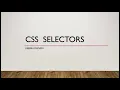 CSS Tutorial Selectors Element Class and ID