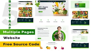 Multiple Pages Website using HTML CSS JavaScript Bootstrap 5 Responsive Multipage Website Design