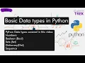 2 - Basic Datatypes in python Python Series Data Science Career trek