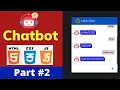 How to create a Messenger Style ChatBot with JavaScript Tutorial Part 2 Best JavaScript Project