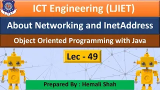 Lec-49 - About Networking and InetAddress Object Orient Programming Using Java IT
