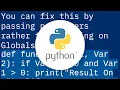 Python 3 UnboundLocalError local variable referenced before assignment