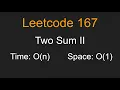 Two Sum II - Leetcode 167