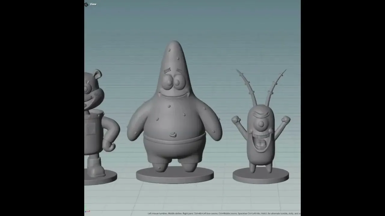 SpongeBob STL Files - SpongeBob Patrick Squidward - Bikini Bottom 3D Print Models