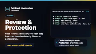 Code Review Branch Protection and Rulesets Explained FullStack Masterclass Git GitHub Course