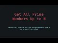 Find All Prime Numbers in JavaScript Efficient Sieve Method Explained