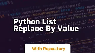python list replace by value