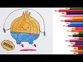 Learn Fruits Vegetables Coloring Pages Learn Colors For Kids Colouring Cute Onion