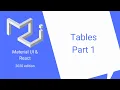 React Material UI Simple Tables 2020 edition