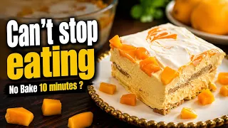 10 Minutes No Cooking Mango 🥭 Dessert you can’t stop eating, No Bake Cold Dessert 