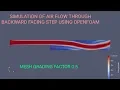 Simulation of air flow through backward facing step using OpenFOAM