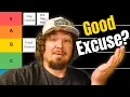 Ranking Excuses To Call Out Of Work