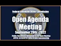 Open Commission Meeting - September 2022