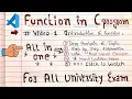 Introduction to Functions in C Functions in C Programming Part 1 Code Hacker