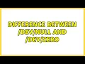Difference between and