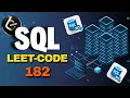 LeetCode SQL 182 Find Duplicate Emails Crack SQL Interviews FAST