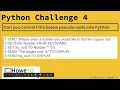 Python challenges level 1 challenge 4