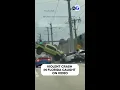 Truck sent flying in violent crash