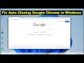 How to Fix Google Chrome Browser is Automatic Closing in Windows