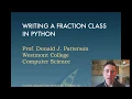 Making a Rational Fraction Class in python