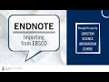 EndNote 4 Directly importing references into EndNote EBSCO CINAHL