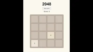 A Simple 2048 Game using HTML CSS JS